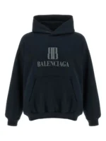 BB Logo Oversized Hoodie – Midnight Black