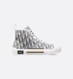 Oblique High-Top Sneakers Grey White