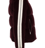 Grenoble Velvet Down Jacket – Burgundy Edition - Image 3