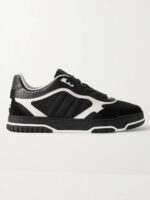 Canvas Leather Panel Sneakers