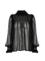 Valentino Sheer Silk Bow Blouse - Image 2