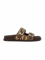 Fendi FF Raffia Slide Sandals