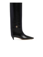 Fendi FF Leather Knee-High Boots