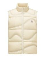 Wave Quilted Down Vest – Ivory