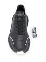 Urban Motion Leather Sneakers – Black & White - Image 4