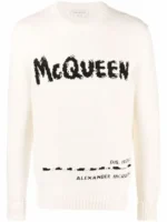 Distressed Logo Wool Sweater
