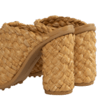 Raffia Woven Mule Sandals - Image 2