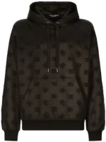 DG Monogram Silk-Effect Hoodie