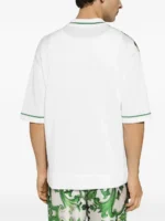 Green Majolica Silk Bowling Shirt - Image 4