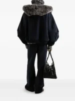 Fur-Trimmed Oversized Zip Hoodie - Image 4