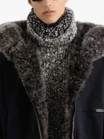 Fur-Trimmed Oversized Zip Hoodie - Image 3