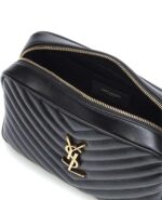 Lou Quilted Camera Bag in Black Leather - Image 3