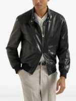 Napa Leather Bomber Jacket - Image 3