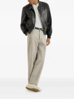 Napa Leather Bomber Jacket - Image 2