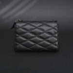 Quilted Leather Shoulder Bag – Matte Black - Image 2