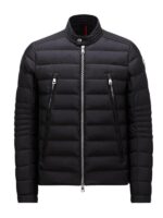 Biker-Inspired Quilted Down Jacket