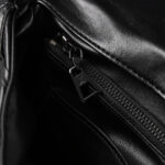 Quilted Leather Shoulder Bag – Matte Black - Image 10