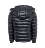 Maya Hooded Down Jacket – Graphite Black - Image 2
