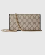 Horsebit 1955 GG Supreme Chain Wallet – Beige Ebony - Image 5