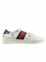 Ace Bee Embroidered Leather Sneakers