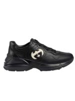 Rhyton Interlocking G Leather Sneakers