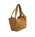 Suede Shopping Tote – Camel Tan - Image 2