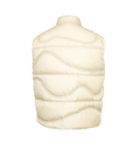 Wave Quilted Down Vest – Ivory - Image 2