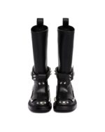 Alexander McQueen Studded Leather Biker Boots - Image 3