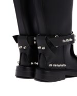 Alexander McQueen Studded Leather Biker Boots - Image 5