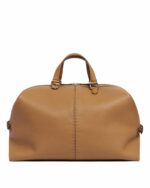 Camel Leather Weekender Travel Bag