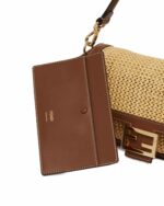 Baguette Raffia Shoulder Bag - Image 3