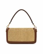 Baguette Raffia Shoulder Bag - Image 5