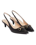 Horsebit Leather Slingback Pumps - Image 2