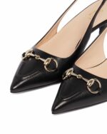 Horsebit Leather Slingback Pumps - Image 5