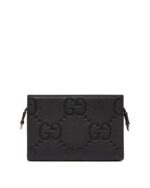 Jumbo GG Leather Zip Pouch