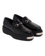 Gucci Horsebit Platform Leather Loafers - Image 2