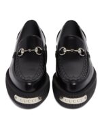 Gucci Horsebit Platform Leather Loafers - Image 3