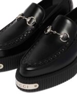 Gucci Horsebit Platform Leather Loafers - Image 5