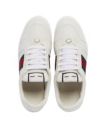 Ace Web Stripe Leather Sneakers - Image 3