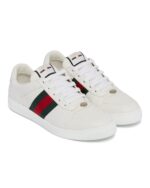 Ace Web Stripe Leather Sneakers - Image 2
