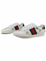 Ace Bee Embroidered Leather Sneakers - Image 4