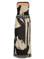 Max Mara Maritime Silk Strapless Maxi Dress - Image 2