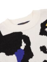 Artistic Portrait Intarsia Wool Sweater - Image 5