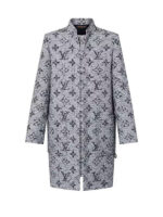 Monogram Jacquard Stand-Collar Coat