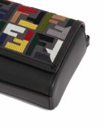 Multicolor FF Embroidered Wallet on Chain - Image 3