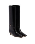 Fendi FF Leather Knee-High Boots - Image 2