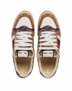 GG Supreme Web Stripe Leather Sneakers - Image 3