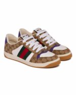 GG Supreme Web Stripe Leather Sneakers - Image 2