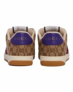 GG Supreme Web Stripe Leather Sneakers - Image 5