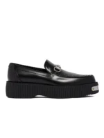 Gucci Horsebit Platform Leather Loafers
